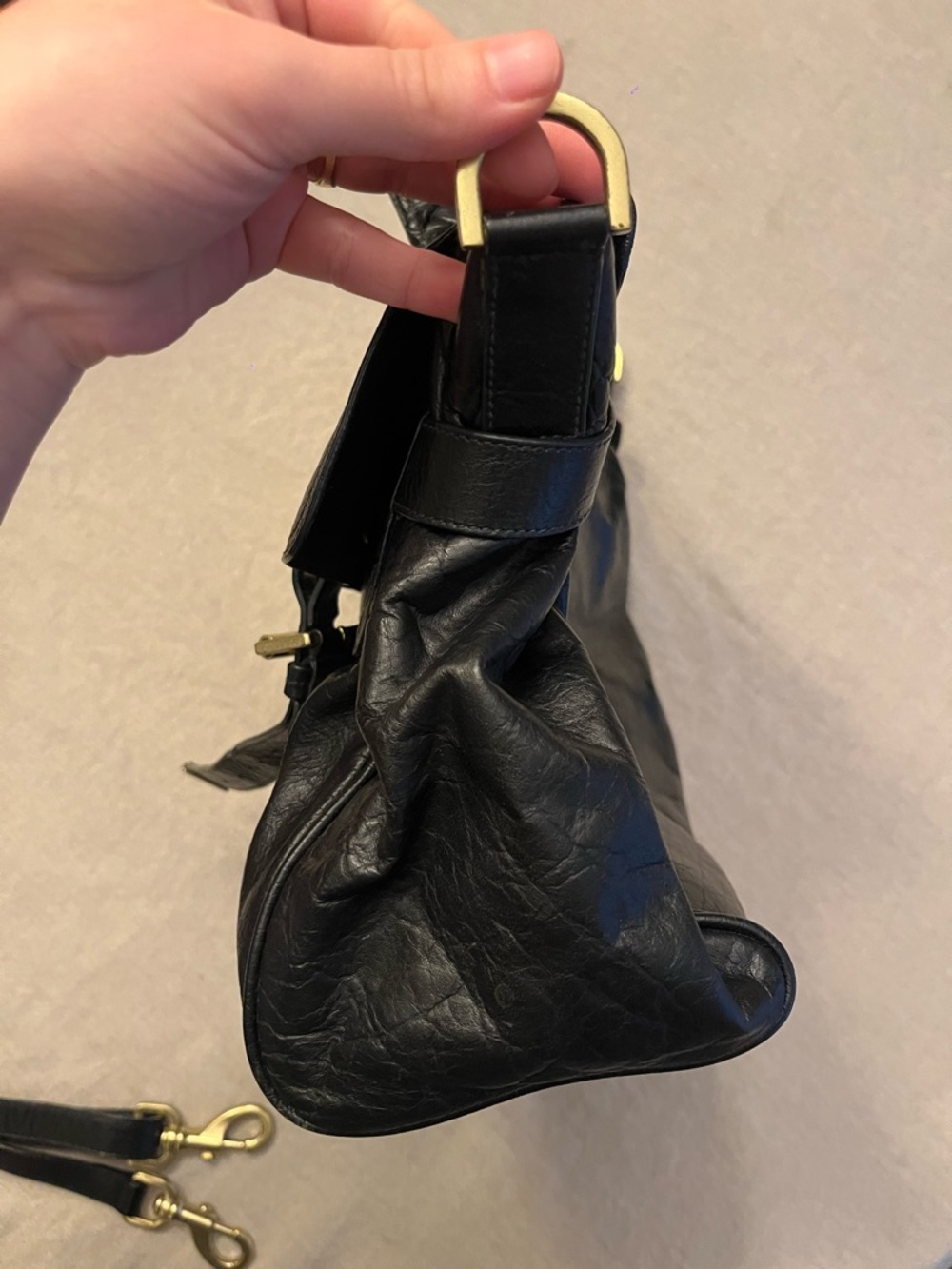 Black Mulberry Oversized Alexa Bag - Picture 5 of 10